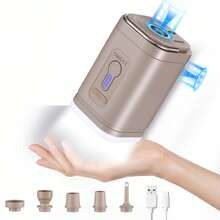 便携式充气泵，可充电充气放气迷你泵，带灯，适用于泳池浮板、睡垫、游泳圈