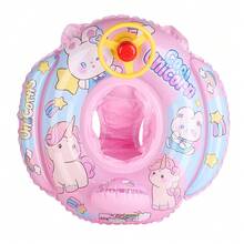 1pc Inflatable Aircraft Seat Cushion, With Steering Wheel, Children's Floating Aircraft Seat For Swimming Pool Parties And Other Scenarios - Multicolor - View 12