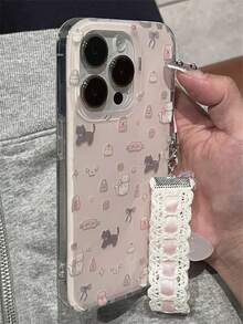 可爱卡通野餐猫手链和手机壳，兼容 17 Pro Max、17 Pro、17、16 Pro Max、15、14 Pro、13、12、11，精致后盖 - 滿屏小貓 - 查看 4