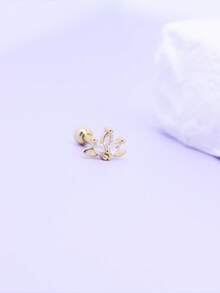 1pc Zirconia 9-Piece Rhinestones Cartilage Ear Stud, Minimalist & Practical Multifunctional - Golden 2 - View 5