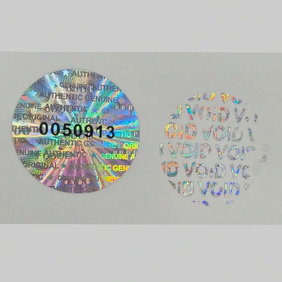 196pcs/392pcs 20x20mm Stickers Unique Sequential Serial Numbering Hologram Tamper Proof Stickers, Self-Adhesive PET, Rotundity,Gloss Finish, English Text, For Halloween And Christmas Packaging Decoration Stickers