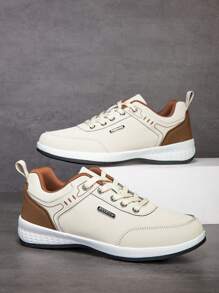 1 par de zapatos casuales de verano antideslizantes y transpirables para hombres, zapatillas marrones de alta calidad, zapatos casuales de negocios cómodos. [Nota: Pida un número de talla talla grande grande ya que son pequeños]