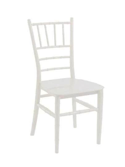 Silla Tiffani Infantil Apilable Plástico Resina Blanco Eventos Salones Niños Fiestas Banquetes