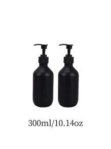 1/2 Pcs,Matte Black PET Soap Dispenser Soap Dispenser,Countertop Lotion Bottle With Pump,Bathroom Lotion Liquid Soap Dispenser,Hand Soap Container,Bathroom Countertop Pump Dispenser,Refillable Shampoo Shower Gel Conditioner Empty Bottle,Bathroom Accessories, Back To School