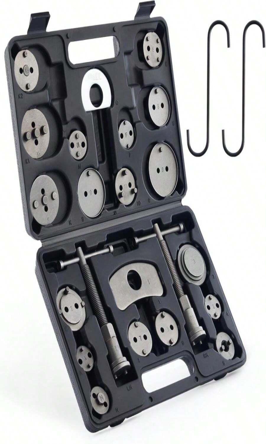 Orion Motor Tech 24pcs Heavy Duty Disc Brake Piston Caliper Compressor Rewind Tool Set And Wind Back Tool Kit For Brake Pad Replacement Reset, Fits Most American, European, Japanese Autos