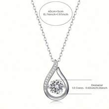 Silver Necklace, Anniversary Eternity Jewelry Present For Mother Wife, Birthday Christmas Valentines Gifts For Women