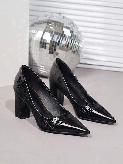 Women's New Fashion Autumn/Winter Plus Size Sexy Burgundy Thick Heel Comfortable Pumps