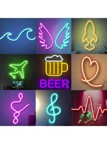 RGB Flexible Neon Light Strip, USB Powered With Remote Control, Multi-Color Switching, DIY For TV Backdrop, Living Room Decor, Gaming Room, Christmas & Halloween Decoration