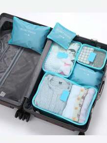 6pcs/Set - 1pc Travel Organizer Bag, Multi-Functional Storage Bag, Large Capacity Foldable Organizer Bag, Cosmetic Organizer Toiletry Bag, Multi-Functional Makeup Bag, Wardrobe Storage Bag, Large Capacity Luggage Bag, Clothing Storage Bag, Travel Toiletry Bag, Skincare Organizer Bag, Handbag, Clutch, Drawstring Bag