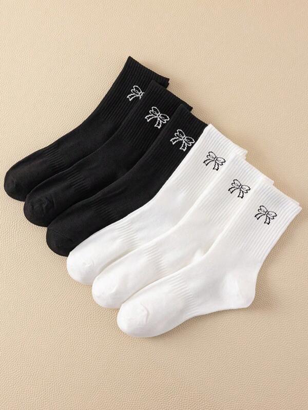 1 par/5 pares/6 pares de calcetines largos casuales para mujer, simples, cómodos y transpirables, calcetines unisex de media caña para todas las estaciones