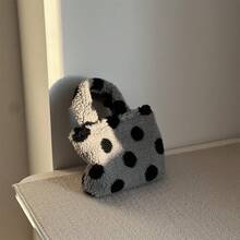 Women Tote Bags - 白底黑點 - 查看 6