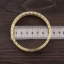 Vòng tay lắc tay cổ điển đường kính 65mm dành cho nữ, Vòng tay lắc tay cổ điển màu vàng, Quà tặng trang sức cưới cho phụ nữ Eritrea ở Dubai - A - Xem 3