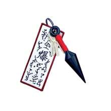 Anime Paper Seal Embroidered Keychain Jet Tag Unique Hanrafted Accory For Keys Bags And Gifts 5 7 Bla - 黑色 - 查看 3