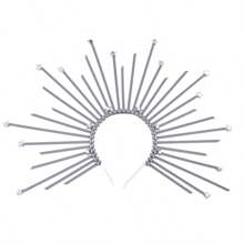 1pc Fantherin Mary Halo Crown Headband Goddess Zip Tie Spiked Halo Crown Halloween Costume Headpiece Headdress For Cosplay Party