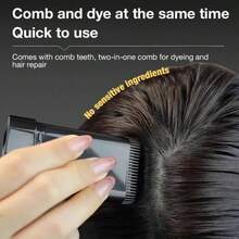Comb Hair Dye Safe Convenient Waterproof And SweatProof Hair Dye Comb Black Hair Dyes With Combs Applicator Portable Hair Colouring Cream For Women Men Brown 8cm -It Is Important For Beauties - Brown - View 2