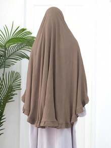 1 Stück Rüschen Hijab Khimar und Abaya Jilbab Kleid, Premium Jilbab Muslimisches Gebet Kopftuch für Frauen, Islamische Kleidung Khimar klassisch vielseitig für jede Abaya Robe oder Muslimische Robe Schleier Hijab, Strand, Urlaub - Verschiedenfarbig - Übersicht 10