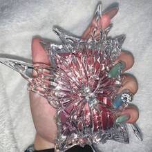 1pc, Silver, Resin, Metal Style, Modeling, Photo Card Holder, Pop, Album, Photo Protection Card Holder, Suitable, 6.5*9.5cm/2.56*3.74 Inch Photo Back To School,Straykids,Skz,Straykids Kpop