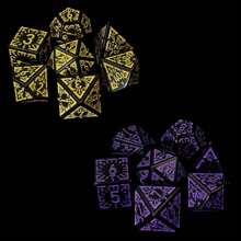 7pcs 18mm Vintage Acrylic Multi-Faceted Dice, Party Supplies & Gifts For Gamers