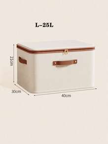 可折叠储物盒 - 必备家居储物盒，带双面拉链，耐用且容量大，配有仿皮手柄，方便携带，衣物储物盒，床下储物盒