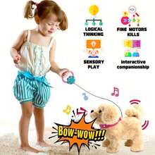 2025 New Toy Dog Retriever - Cute And Cuddly Electric Toy That Can Walk, Twist And Bark, Play With Your Children, Interactive Pet Suitable For Christmas And Birthday Gifts For Boys And Girls - Brown - View 2