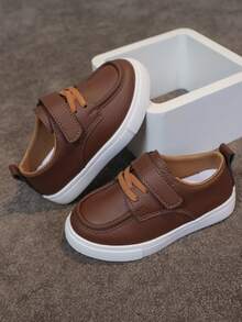 1 Pair Outdoor All-Season Fashionable Casual Retro Style Flat Children Shoes - Brown - View 1
