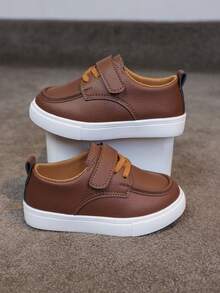 1 Pair Outdoor All-Season Fashionable Casual Retro Style Flat Children Shoes - Brown - View 2