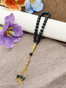 1pc 33pcs Glass Bead Classic Steady Bracelet, Suitable For Men's Daily Wear