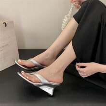 Women Flip-Flops - Plateado - Ver 2