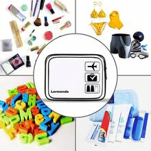 Transparente Toilettenartikel-Tasche von Lermende, Flüssigkeitstasche, Handgepä, TSA-zugelassene Kosmetiktasche, transparente Tasche, flughafenkonforme Tasche, Reisetasche, Flugzeug-Reisetasche, 1 Liter - 2 Kein glattes Grau - Übersicht 11