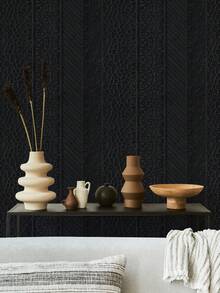 1 Roll 1m/3m/5m Retro Black Striped Geometric Pattern Minimalist Style Wallpaper, Suitable For Home Renovation, Room Decor, Cabinet Refurbishing, Bathroom Decor, Waterproof, Stain-Resistant, Vinyl Coated, Non-Transparent, Covers Stains, Flexible, Tear-Resistant, Easy To Clean, Self-Adhesive Wall Paper Wall Stickers Wall Decor Wallpaper Peel And Stick