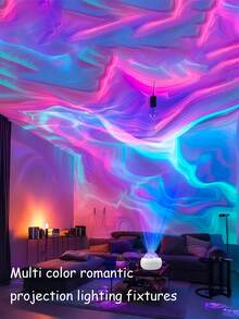 1 Stück Aurora Borealis Sternenhimmel Projektionslampe, 16 Farbmodi romantisches Tanzlicht, erstelle deine eigene Bühne, Schlafzimmer, Party, Geburtstag, Festival Geschenk mit bunter Aurora Borealis, traumhafte Schönheit, geeignet für alle Anlässe