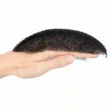 Herren Echthaar Kurzer Buzz Cut PU Dünne Haut Toupet Gerade Transparente Biologische Kopfhaut Haarteil Toupet Stück Perücke Unsichtbares Haarteil für schütteres Haar oder Glatze Natürliches Aussehen Haarteil Natürlich Schwarzes Toupet für Herren - SNatural - Übersicht 6