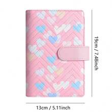 A6 PU Leather Binder 6-Ring Notebook, Stylish Design, Personal Notebook Binder Cover, Can Be Used For Cash Budget Storage Shell, Album Shell,For School Supplies,Back To School