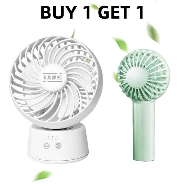 [Buy 1 Get 1 Free]Desktop Fan, Portable Handheld Fan, USB Rechargeable Silent Fan, Multi-Purpose Three-Speed Handheld Fan, Summer Cooling Supplies, Portable For Home Office And Outdoor Travel,Home Office Car Indoor And Outdoor Fan, Summer Silent Shaking Head Office Fan