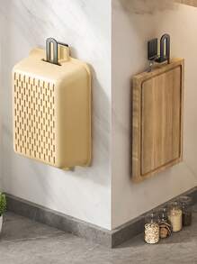 2 pièces Porte-couvercle de pot sans perçage, étagère multifonctionnelle de cuisine pour planche à découper, couvercle de casserole, salle de bain, balcon, étagère de rangement murale