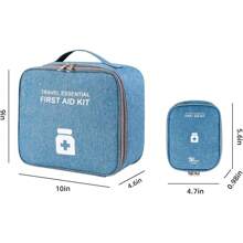 Set de 2 bolsas de primeros auxilios vacías, bolsa de medicina de viaje, bolsa organizadora de suministros médicos, kit portátil para viajes, automóvil, hogar, campamento, oficina, senderismo, actividades al aire libre para bolsa de equipo de emergencia