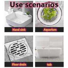 8er Set Duschablauf Haarsiebeinsätze: Mesh-Filter Aufkleber, Haar-Verstopfungs-Entferner, Anti-Verstopfungs-Ablauf Mesh-Aufkleber