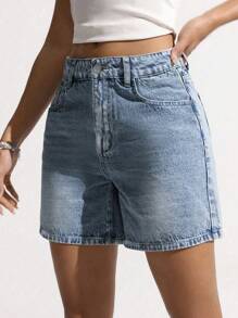 Jeans casual Y2K in stile urbano, con lavaggio, effetto baffi di gatto, tasche inclinate, stampa leopardata e a stelle, patchwork, versatili e casual, pantaloncini di jeans estivi