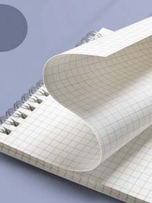 Spiral Grid Notebook, Top-Bound Notebook, Grid Notebook, Shorthand Notebook, Memo Pad, Grid Paper Suitable For Sketching, Drafting Office Supplies, Flip Notebook, Student Learning Notebook, Grid - White - View 6
