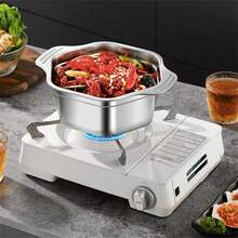 1pc一体式串烧盆小龙虾专用盆麻辣烫小龙虾盘六角海鲜盆烧烤店餐具 - 彩色 - 查看 6