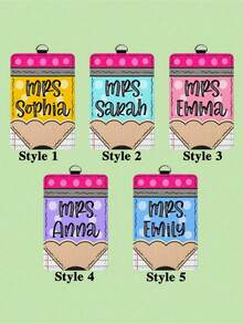 Customized Name Teacher Leather ID Card Holder, Personalized Teacher Belt Accessory, Graduation And Teacher Appreciation Gift, Birthday Gift - Multicolor - View 6