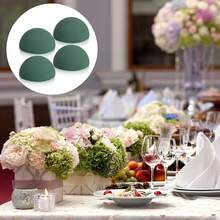 4 Pcs Half Ball Floral Foam Block Green Wet Dry Flower Foam Green Foam Balls Large Flower Craft For Wedding Artificial Flower Plant Bouquet Arrangement DIY Craft - 綠色 - 查看 7
