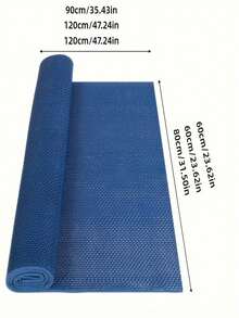 1pc Hollow Design, Outdoor Commercial Bathroom Anti-Slip Mat, Thickened Entrance Kitchen Floor Mat, Bathroom Shower Room Toilet Non-Slip Pad - Blue - View 3