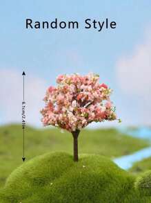 4pcs Artificial Model Trees, Miniature Tree Scene KitSimulated Plants, Garden Micro Landscape Decor, Bright PVC Artificial Green Decoration, Suitable For Aquarium, Fairy Garden And Glass Container, Colorful And Realistic Leaf Design