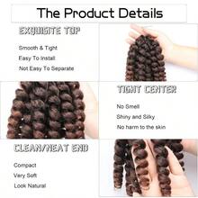 MJamaican Bounce Crochet Hair Wand Curl Crochet Hair For Women Soft And Bouncy Jamaican  Hair NaturalLooking Curly Hair Extensions T30 6 Inch (Pack Of 6 )8001 - t30 - 查看 5