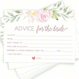 50pcs/Set, Suggestions And Blessing Cards Wedding Dinner Event Table Cards Event Decoration Cards Are Writable, Wedding Party Supplies