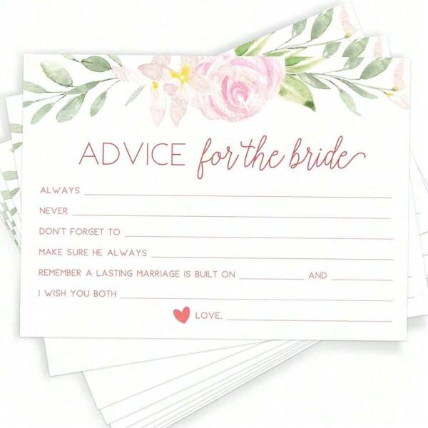50pcs/Set, Suggestions And Blessing Cards Wedding Dinner Event Table Cards Event Decoration Cards Are Writable, Wedding Party Supplies