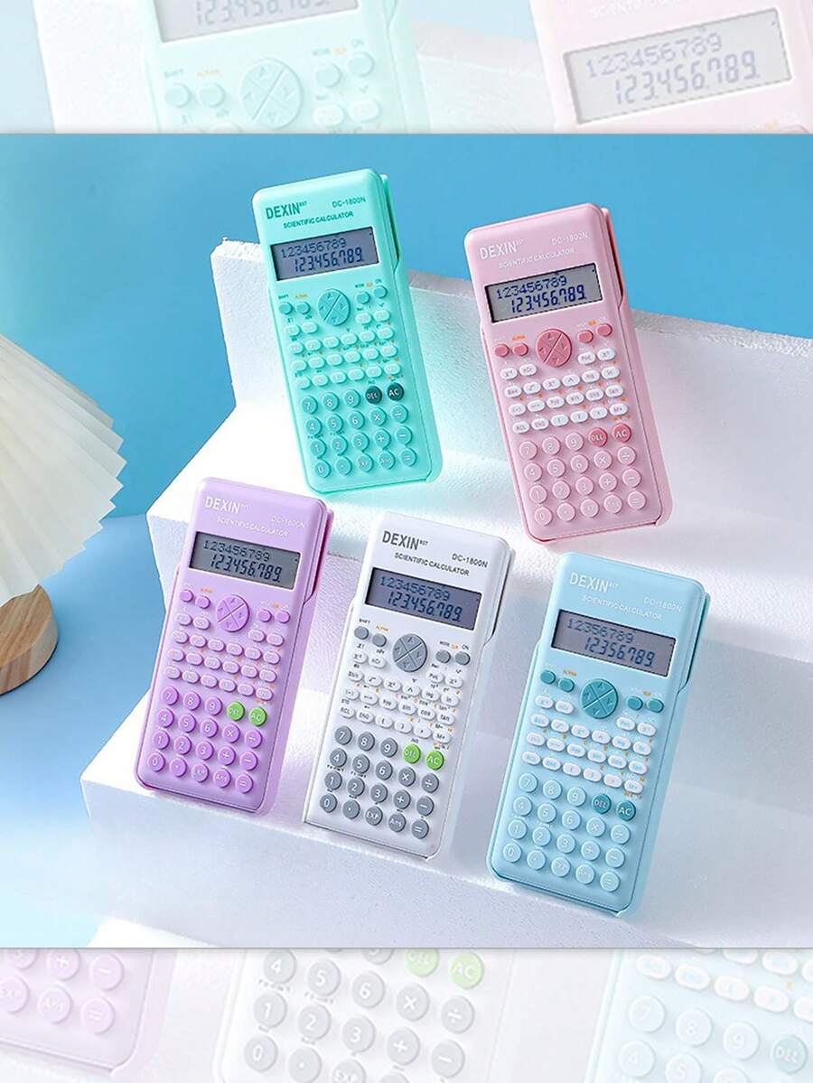 Calculadora científica de color macaron, calculadora compacta y de moda con funciones prácticas, esquema de color macaron, esencial para estudiantes y oficina, ayuda con cálculos matemáticos, adecuada como regalo para estudiantes, maestros, colegas, amigos, para cumpleaños, vacaciones, estilo minimalista, color macaron, regalo para entusiastas de las matemáticas - Una pieza - Ver 1