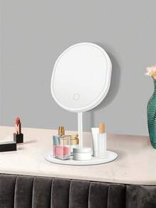 LED Lighted Makeup Mirror, 3 Lighting Modes, Touch Control, Portable Stand, Foldable & Compact, Travel Makeup Mirror, Rechargeable High-Capacity Battery, Portable LED Makeup Mirror, Great Christmas Gift For Women - Multicolor - View 12