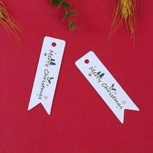 50/100pcs Christmas Gift Tags, Merry Christmas Cards, Holiday Paper Arts, Personalized, Christmas Party, Scene Decor For Any Recipient, English Text, Arts & Crafts Supplies - Multicolor - View 7